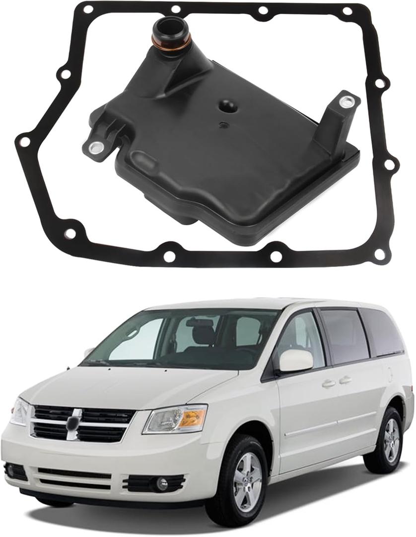 Upgraded Grand Caravan 62TE Automatic Transmission Filter and Gasket Kit Fits for Avenger Grand Caravan Journey Ram C/V ProMaster Chry-sler 200 Pacifica Sebring Town & Country, Replaces# 68018555AA