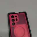 CANSHN Designed for Samsung Galaxy S25 Ultra Case (2025) [Full Camera Protection] [Compatible with Magsafe] Translucent Matte Back Protective Phone Cover, Hot Pink