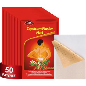 50 Count Capsaicin Patches,4.72"x7.08" Hot Capsicum Patch