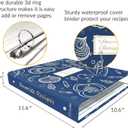 Recipe Binder 8.5x11 3 Ring, Recipe Book to Write in Your own Recipes, Full Page Recipe Binder with Plastic Sleeves, Blank Recipe Cards and Dividers (Gentian Blue)