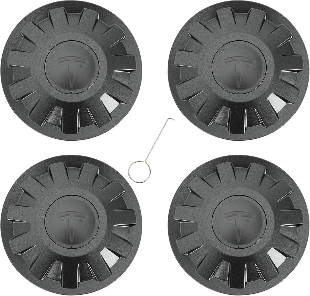 ROCCS 4 Pack Wheel Center Cap for Model 3 2024 Highland Wheel Hub Cover Wheel Center Cap Kit Model 3 Center Replacement Exterior Accessories,Matte Black