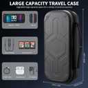 GLDRAM Case for Nintendo Switch 2 (2025), Portable Travel Carrying Storage Bag with Concave & Convex Groove Design, Dockable Hardshell Heavy-Duty Protective Cover with Screen Protector & 8 Thumb Grips (Black)