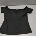Trendy Queen Summer Off The Shoulder Tops for Women Going Out Short Sleeve Shirts Cute Y2K Sexy Basic Clothes 2026 Fashion (L)