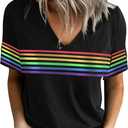 Be You Shirt Women Pride T Shirt Rainbow Graphic Shirts Letter Print Casual Short Sleeve Tees Tops