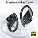 Hybrid Active Noise Cancelling Wireless Ear Buds 80 Hrs Playtime Hi-Res Stereo Quality Bluetooth Earbuds with Transparency Mode Headphones Bluetooth Earhooks ANC Earphones for Work Sports Travel