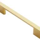 Alzassbg 10 Pack Brushed Gold Cabinet Pulls, 3-3/4 Inch(96mm) Hole Centers Rectangle Cabinet Handles Kitchen Pulls for Drawers and Cabinets AL3051MGP