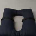 Padded Toilet Seat Pressure Relief 16.5x16.5 Inch Universal Fit Soft Toilet Seat PU Leather Waterproof Easy-to-Clean Cushion with Adhesive Strap for Elderly, Blue Cushion Cush