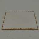 9" X 6" Marble Tray with Golden Foiling Natural Marble Board White Slab Candle Plate Tray for Kitchen Counter Cheese Charcuterie Wedding Gift House Warming Gift