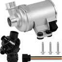11518635090 Electric Engine Water Pump w/ 11537598865 Engine Coolant Thermostat Housing Compatible with BMW 335i,435i,X5,X6,335i xDrive,335i GT xDrive,435i xDrive,Gran Coupe,M2,M235i,M235i xDrive