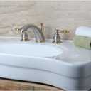Kingston Brass KB979AL Victorian Widespread Bathroom Faucet, Brushed Nickel/Polished Brass