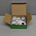 Vinaco GU10 Halogen Bulb Dimmable, GU10+c 110V 50W Candle Warmer Lamp Replacement, MR16 GU 10 50W Halogen Bulb 120V, 50 W MR16 with Glass Cover for Track&Recessed Lighting, 2800K Warm White, 5 Pack