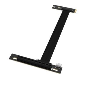M.2 NGFF NVMe Key M Extender Cable to PCIE x16 for Graphics Card Riser Adapter 250mm(90 Degree Right)