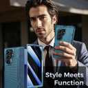 Goton for Samsung Galaxy Z Fold 7 Case with Privacy Screen Protector, Kickstand & Hinge Protection Rugged Hard 360 Full Body Protective Phone Cover Case for Z Fold 7 5G 2025 - Blue