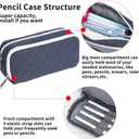 2 x Della Gao Small Pencil Case Pencil Pouch (DarkBlue-02RH)