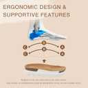 Women Platform Sandals, Arch Support Slides with Adjustable Buckle Straps, Open-Toe Wedge Chunky Sandals for Summer Size 5-10 (6, Brown)