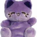 Aurora Enchanting Tasty Peach Meowchi Palm Pals Stuffed Animal - Bright & Colorful Design for Room Decor - Perfect for Adults, Kids, and Birthdays - Ube 5 Inches