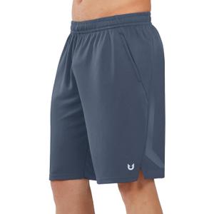 NORTHYARD Men's 10" Athletic Basketball Shorts with Zipper Pockets Quick Dry Lightweight Running Workout Gym Tennis Shorts (XXXL)
