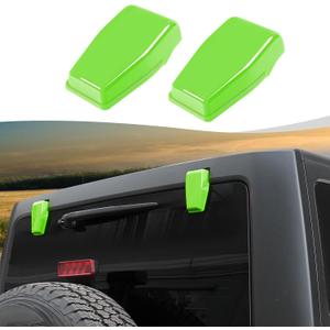 SQQP Rear Tail Window Hinge Decorative Cover Trim Compatible with 2007-2018 Jeep Wrangler JK JKU Exterior Accessories (Green)