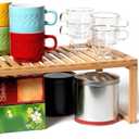Lipper International Bamboo Kitchen Cabinet Shelf for Organizing a Pantry, Countertop, or Bathroom, 15 5/8" x 10" x 6 1/4"