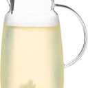 Purefold Glass Pitcher with Lid, 81oz Heat Resistant Water Jug for Hot/Cold Water, Ice tea and Juice Beverage Clear, Large Caliber Easy Clean