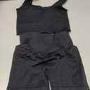 Comfortable High Waist Yoga Shorts Crop Top for Women Quick Dry Fitness Vest Athletic Bottoms for Gym Jogging Cycling Daily Wear,Size S