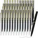Teling 72 Pcs Small Ballpoint Pen Mini Pens Bulk 4 Inch Short Small Tiny Black Ink Ballpoint Writing Tool for Notebook Pockets Signature Notepads School Office(Black,Silver,Gold,Classic Style)