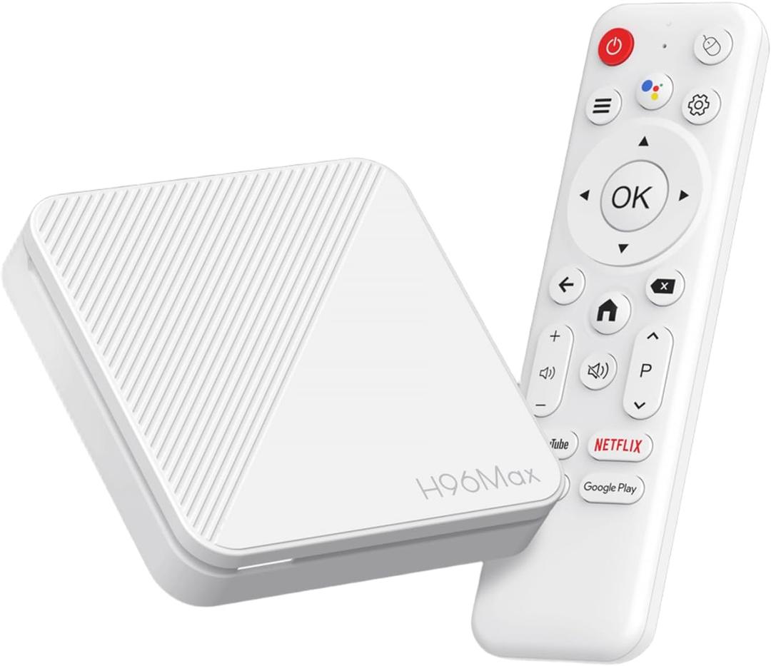 H96 Max 2025 Android 14.0 ATV Box Quad-Core WiFi6 2.4G/5.8Ghz BT5.0 4K AV1 Ultra HD Voice Control Smart Home Player
