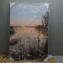 Lake Canvas Wall Art Picture: Sunset Landscape Painting Print Artwork Vertical Nature Scenery Decor for Living Room Bedroom, 36"L x 24"W