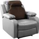 HOMBYS Sherpa Fleece Lumbar Support Pillow with Headrest for Recliner,Memory Foam Recliner Chair Cushion for Back Pain,Big High Back Support for Recliner with Chair Headrest for Elderly (Dark Coffee)