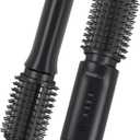 Youbella Cordless Hair Curling Iron Brush, Mini Travel Hot Straightener Comb, 3-In-1 Portable Wave Curling Wand, 1.5 Ionic Heated Brush, USB Rechargeable Hair Curler, All Black No Automatic Rotation