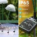 Solar Garden Lights, 2-pack Solar Fairy Lights for Outside, Swaying Mushroom Lights Outdoor Decorative, Waterproof Light Decor for Yard, Lawn, Patio, Pathway Decoration(Warm White)