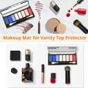 LovePads Clear Makeup Mat for Vanity, 14 x 24 Dual-Sided Desk Pad & Vanity Cover Top, Waterproof PVC Protector Mat for Dresser, Nail Art, Craft Table