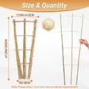 10 Pack 4ft Bamboo Trellis for Climbing Plants - Fan-Shaped Support Trellis for Potted Plant Decor in Door