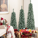 4/5/6 Feet Artificial Christmas Tree Set of 3 with Realistic