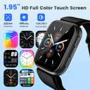 Blood Pressure Smart Watch, 1.95'' Blood Pressure Watch with Air Pump Cuff, Smart Watch with Blood Pressure Monitor Sleep Sports Tracking for Android iOS Supports Data Sharing, Reminder Monitoring