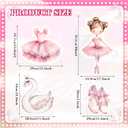 Honoson 4 Pcs Large 24" x 32" Ballerina Dancer Cardboard Cutouts, Pink Ballerina Party Yard Signs Decoration for Baby Shower Wedding Birthday Dance Party Supplies Ballet Themed Decor, 21.65 x 29.53 inches