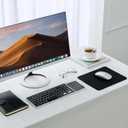 ALOANES Mouse Pad with Stitched Edge, Non-Slip Rubber Base Mouse Mat for Laptop& Computer, Small Mouse Pad for Gamer, Office & Home, Black Square Mousepad 9.8''x 8.3''x 0.08''