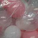 GOGOSO Ball Pit Balls for Toddler, Baby Plastic Playballs Kids Soft Pastel Pelotas Non-Toxic BPA-Free 2pink+White+Clear 100 Balls