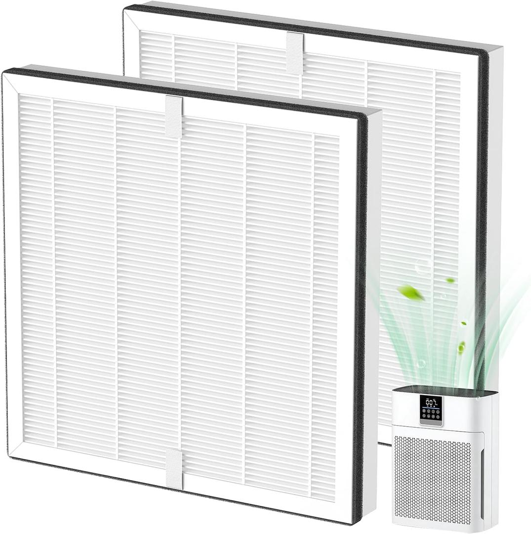 AP2410 Replacement Filter Compatible with DBFIT AP2410 Air Purifi-er, HEPA Air Filter and Activated Carbon Filter for Dust Pets Pollen Smoke, 2 Pack(White)