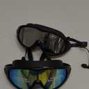 Rantizon Swim Goggles 2 Pack, Wide View Anti Fog&UV Swimming Goggles for Audlt, No Leaking Swim Glasses for Men Women Kids (Large for Adults, Aqua & Bright Silver)