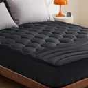 Bedsure Black Twin XL Mattress Pad - Soft Mattress Topper for College Dorm Room Essentials, Extra Long Twin Bed Cover Protector with 8-21 Inches Deep Pocket, Washable, Black, 39x80 Inches