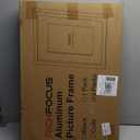 RICHFOCUS Aluminum Picture Frame - 16x24 Black Metal Frame with Mat for 12x18 Photo, Floating Frame with Tempered Glass - Poster Frame Wall Hook Included for Gallery Wall, Set of 3