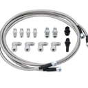 6AN 70" Transmission Fluid Oil Cooler Hose Line kit for GM Chevy Transmission 4L80E TH350 TH400 4L60E 700R4 200-4R TR6060 Ford AOD 4R100 4R70W and C5 Stainless Steel Braided PTFE Hose