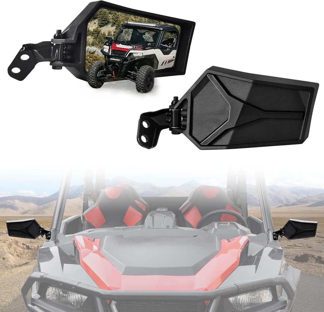 Rearview Side Mirrors for Polaris General, Adjustable Clear Folding Side Mirrors for Polaris General 1000/4 1000 / XP 1000 / XP 4 1000 2016-2024 Accessories (2PCS)