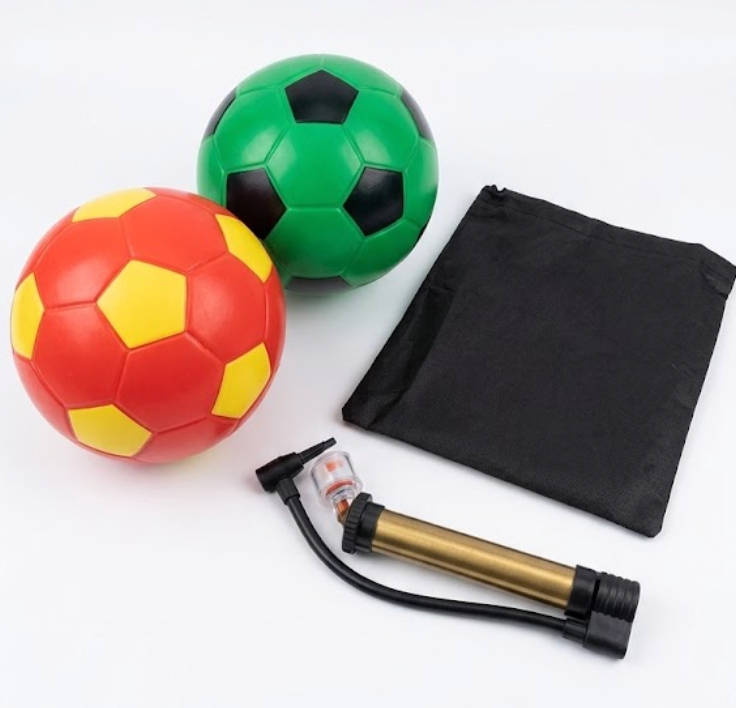 Realspring 6 Pcs Soccer Balls Bulk Official Size 3 4 5 with Pump Needle Storage Bag Soccer Balls for Youth Outdoor Training Practice Game Sport Gift Back to School (Classic)