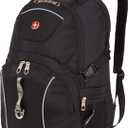 SwissGear 3258 Laptop Backpack, Fits Most 17 Inch Laptops, Secure Computer Sleeve for Travel, Work, School, Men's and Women's - Black