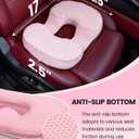 Portable Donut Pillow, Doughnut Pillow for Tailbone Pain, Non-Slip Removable Cover, Hemorrhoid Cushion for Postpartum Sciatica, Memory Foam Seat Cushion, Pink