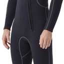 Hevto Men Wetsuits 3/2mm Neoprene Wet Suit Back Front Zip in Cold Water for Surfing Swimming Diving (Large Short)