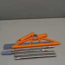 wlich 2-in-1 Air Broom, 180 Rotating 54 Inch Adjustable Silicone Rubber Broom Includes 2 Scraping Strips, Sweep and Silicone Tools with Long Handle for Cleaning Bathrooms,Glass,Tiles,Pet Hair