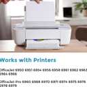 902XL Ink Cartridges Black Color Combo Pack Compatible for HP Printer for HP 902 XL for HP902 4-Pack Series OfficeJet Pro 6960 6950 6958 6970 6962 6975 6954 6951 6956 6961 Black Cyan Magenta Yellow